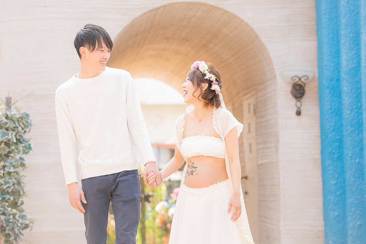 マタニティ,マタニティフォト,家族写真,ペイント