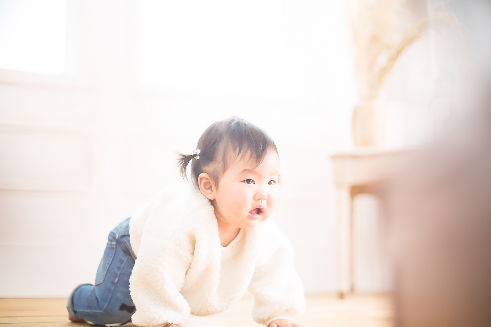 赤ちゃん　一歳記念　記念写真