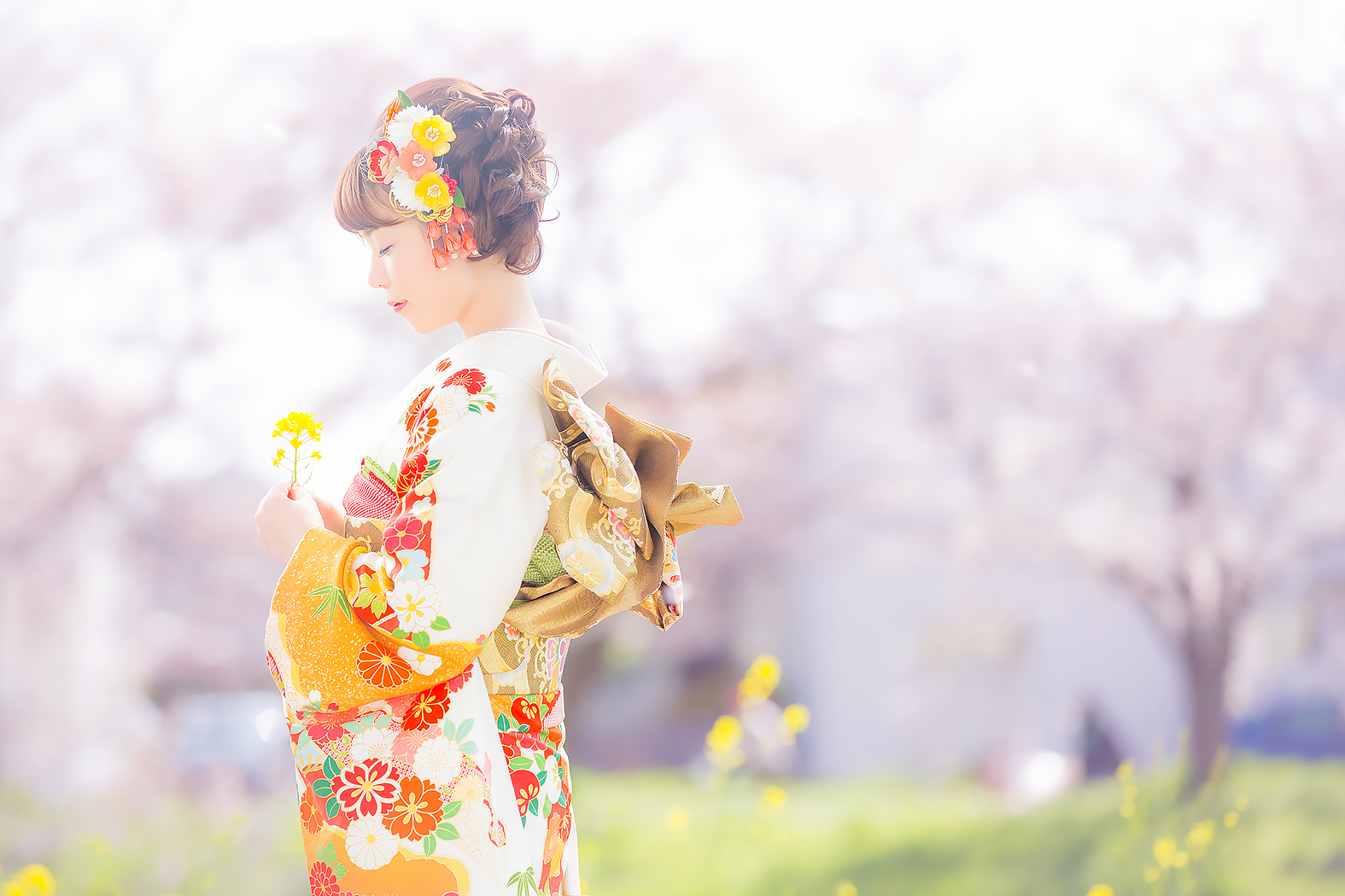 成人式,成人式前撮り,成人振袖,振袖,前撮り,桜,桜ロケ