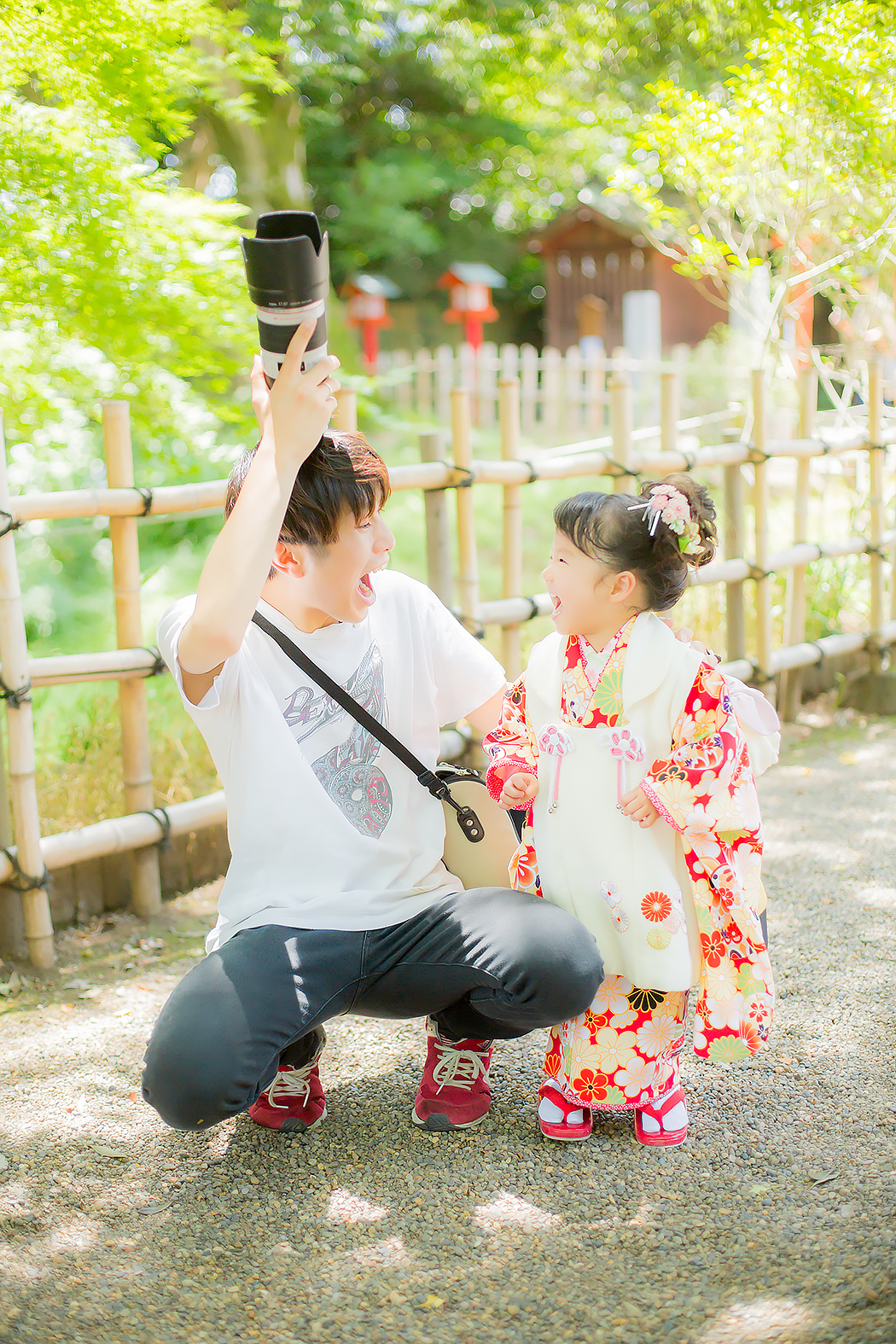 七五三,3歳,着物,姉妹,神社,ロケ,外出,お参り,家族写真