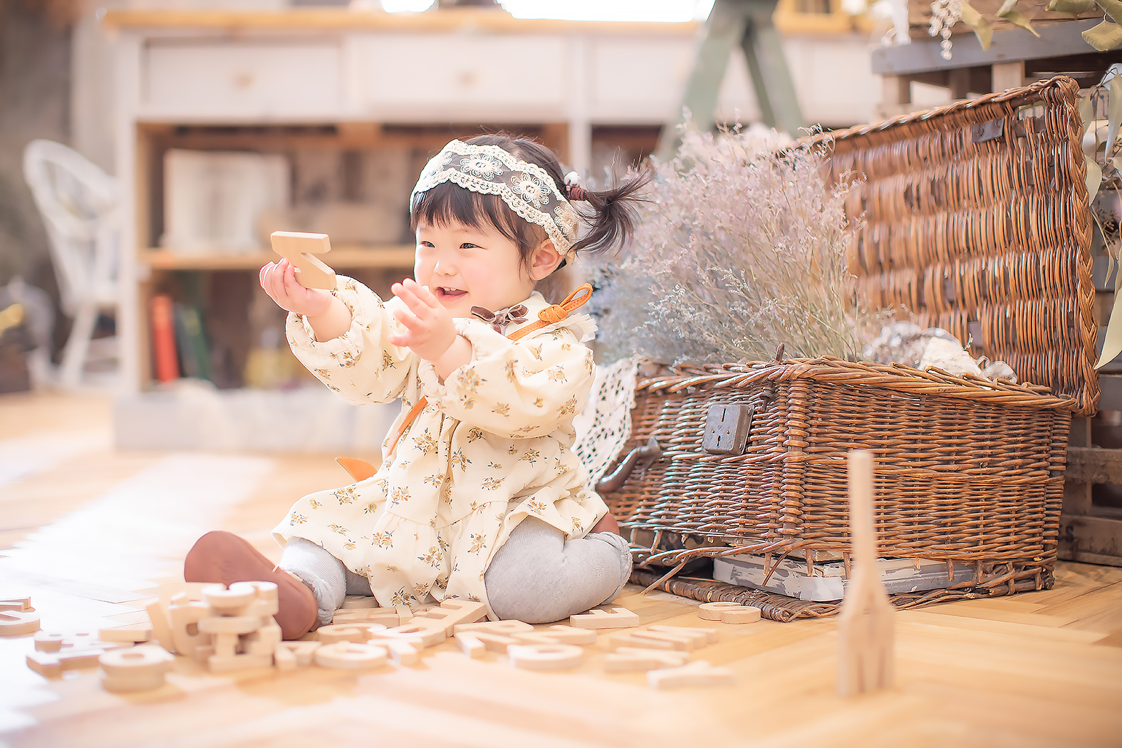 1歳記念,かわいい,カジュアル服,持ち込み衣装