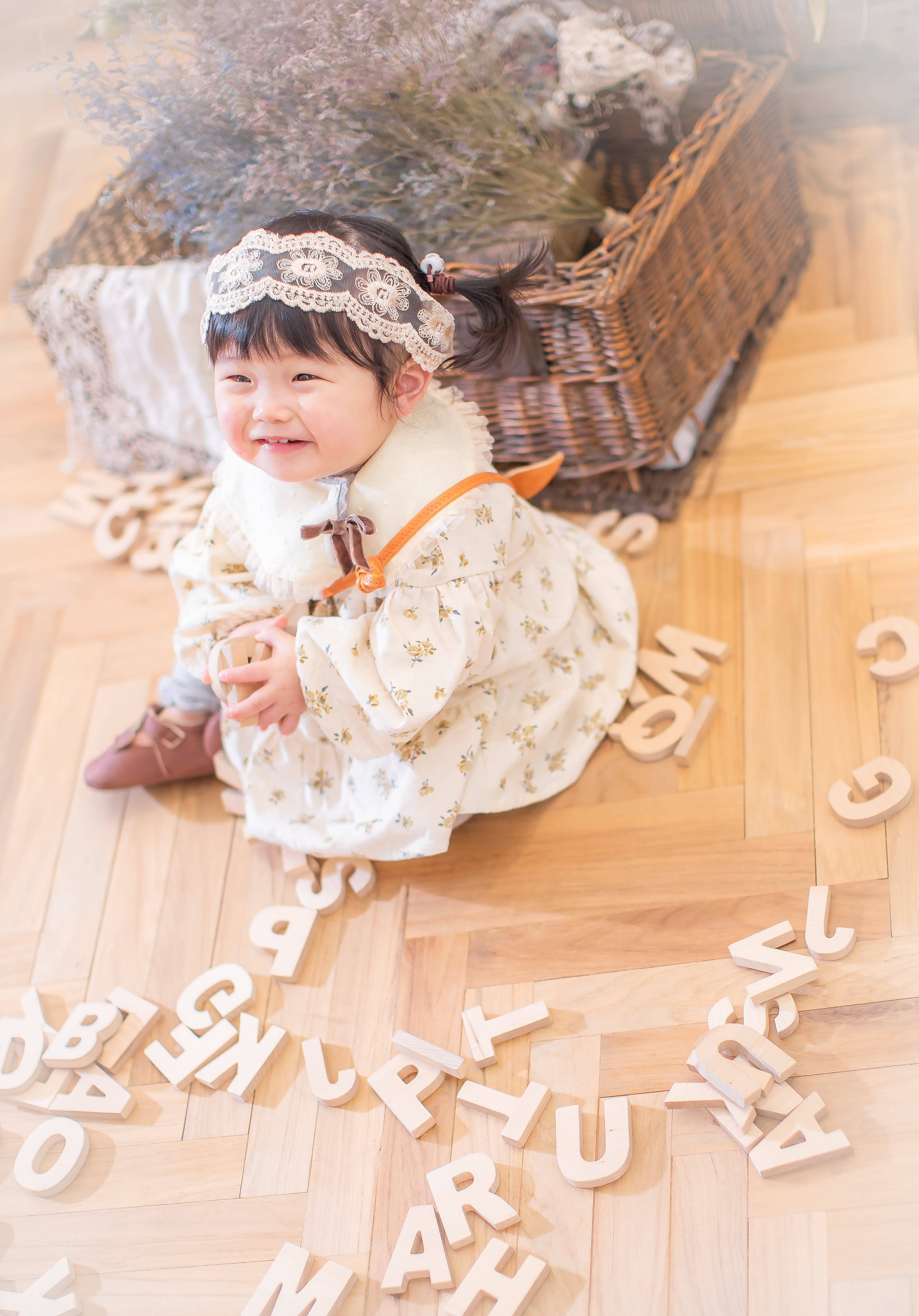 1歳記念,かわいい,カジュアル服,持ち込み衣装